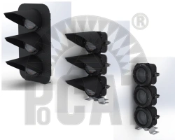 Metro type traffic light heads with LED light-optical systems (TU 3185-007-01404314-2015)