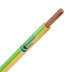 Single-core wire with copper flexible core, with insulation made of polyvinylchloride plasticate of reduced fire hazard and low