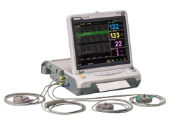 Cardiological fetal maternal-fetal monitor, version CTM B, consisting of: monoblock with pre-installed software; accumulator; ba