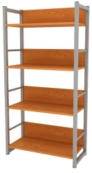 Shelving unit on metal frame