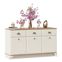 Villaggio LD.680300.000 TV cabinet (Alabaster/Oak Gold )