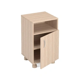 Bedside cabinet with open shelf
