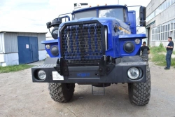 Special cargo truck with CMU produced by INMAN JSC, on URAL 5557-18, 55571-18 chassis. Mark GIRD. Type 5849N2. Modifi
