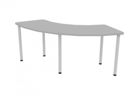 Semicircle table 2000x800x760mm (WxHxH)