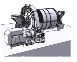 Ball mill with split drum type SHBMR