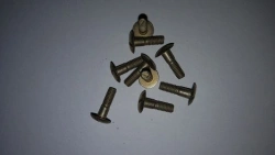 Bolts with flat-rounded head with technological shank made of titanium alloy for connections with tension OST 1 31066-86