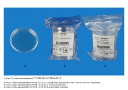 Polymer Petri dish according to TU 9398-002-54287340-2010: Disposable Petri dish BSBN1-NV-14x120 PS