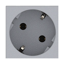CADUCEUS ALING HIDE 45x45, 16A, 250V~ modular 45x45, 16A, 250V~, with 45-degree plug, Silver