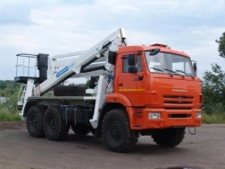 Lever-telescopic autohydro lift AGP-29RT KAMAZ-5350 29.0M 250KG 14.5M