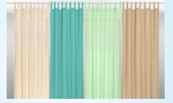 Curtains labelled "SGMedical" made of synthetic fabrics