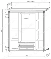 Wooden bedroom furniture models: wardrobes No. 4