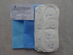 Surgical linen set made of nonwoven material for small gynaecological operations, disposable, sterile KG-01-"Larix".