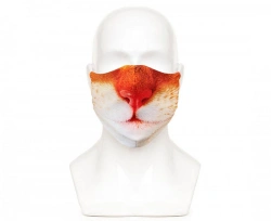 Hygiene mask coloured kitty ginger L