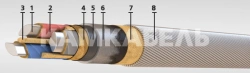 Power cable with aluminium conductors with paper insulation impregnated with viscous or non-flowing composition for voltage 6, 1