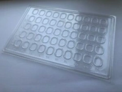 Single-use 50-well polymer immunoassay plate (transparent). Item No.: M-07/1