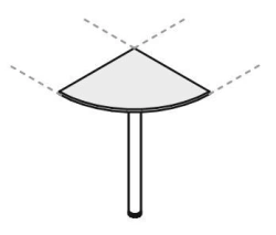 Corner corner console on metal frame