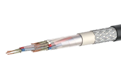 Marine fire-resistant cable of SPSEVEVEVng(A)-FRHF grade with insulation made of cross-linked polyethylene, with individual core