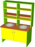 Children's wooden shelf