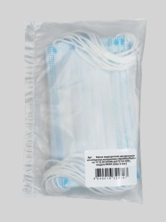 Disposable medical mask made of nonwoven materials "NordMedTech" according to TU 32.50.50-005-44572714-2021, type I, model MOM,