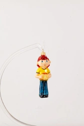 Licence Christmas tree toy made of glass "Uncle Fedor"