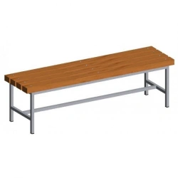 Bench on metal frame