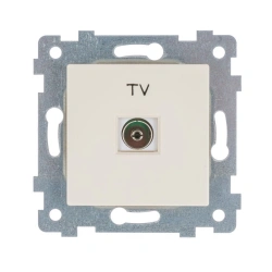 "AKSIOMA" Low-voltage TV socket mechanism. ???1-460 "ivory"
