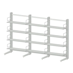 Library shelving unit (for documents) one-sided metal (WxHxH) 2760x600x1730 mm