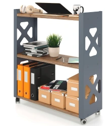 Mobile shelving unit ZAMM, 3 shelves