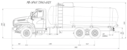 Vacuum tank truck MV/MV-OD/MVS 4671R1-40 on chassis Ural 73945-01