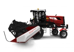 Self-propelled universal mower KSU-2 "RSM W 2260" as part of self-propelled chassis and roller conveyor mower KVT-2 "Draper