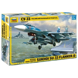 Assembled model Russian Su-33 deck fighter aircraft