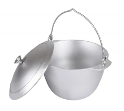 Kukmara TM 10L (uncoated) cast aluminium camping pot with aluminium lid