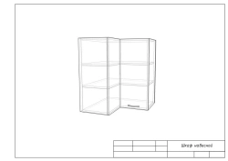 Hinged corner 2-door cupboard