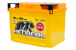 Lead battery for starting piston engines 6ST-60VLA EFB "Bear"