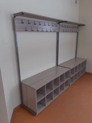 Floor hangers on a metal frame with cells for shoes model ??-?12