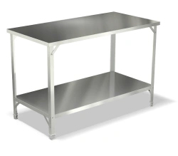Stainless double-deck metal table