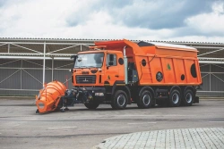 Road combined machine ED800AM3 on the basis of dump truck MAZ-651628, MAZ-6516C9