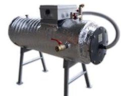 Fuel preparation module for liquid fuel burners, boiler houses (flow heater explosion-proof one-section)