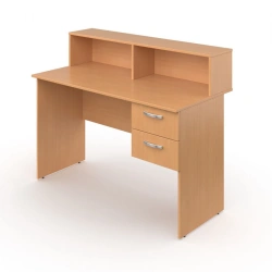 Book dispensing table with a cabinet