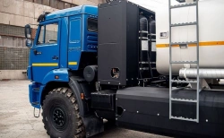 Tank truck for food liquids (ACPT), UZST brand, type UZST03, modification 6620-35 on KAMAZ 43118-37 chassis.