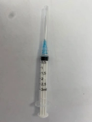 Single-use sterile three-detailed 2ml sterile injection syringe "Luer Lock" with needle or without needle. "Luer Lock" with or w