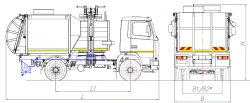Side-loading rubbish truck model MK-3552-01