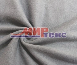 Synthetic knitted fabric (PE-100%) printed, plush uncut with fleece on both sides