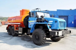 Tank truck (AC), UZST brand, type UZST01, modification 6619A-20 on Ural 4320-74 chassis.