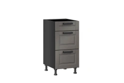 Type 4 LD.270180.000 Kitchen cabinet 400 with 3 drawers cabinet LUX (5) (Black )