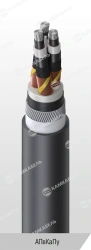 Power cable with aluminium conductors insulated with cross-linked polyethylene for voltage of 6, 10, 15, 20, 30 and 35 kV of APv