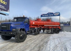 Semi-trailer-tanker for oil and gas condensate collection of modification 903635 (with application: tyres 315/80R22,5 or 385/65R