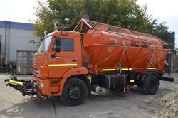 KMD-43253-E5 combined harvester machine with all-metal hopper and all-metal tank on KAMAZ 4325 chassis