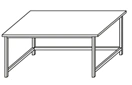 Metal-framed lab technician's table SL-4