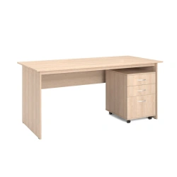 Executive desk with pull-out cabinet